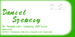 daniel szepesy business card